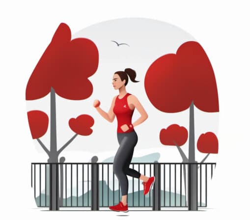 larne athletic club 10K Race female runner on path beside the sea illustration